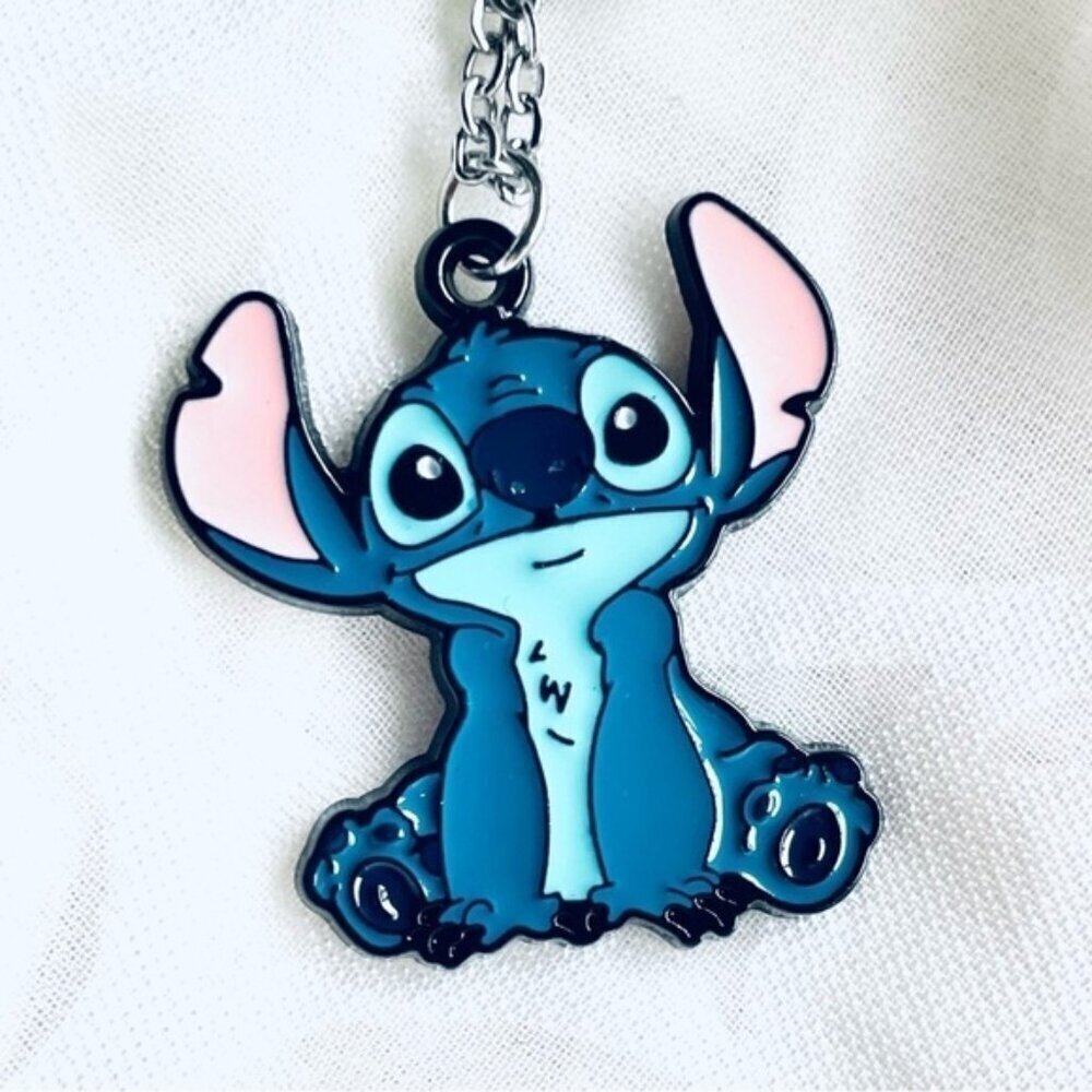 π NWOT Stitch "Ohana" Necklace β Zinc Fashion Jewelry πΊβ¨Lilo & Stitch - Picture 1 of 8